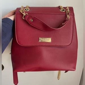 Red BEBE mini backpack, never used